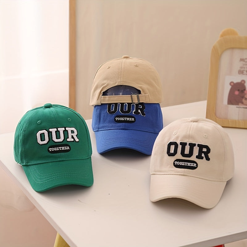 Kids Sunshade Adjustable Baseball Cap Breathable Letter Embroidered