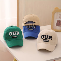 Kids Sunshade Adjustable Baseball Cap Breathable Letter Embroidered
