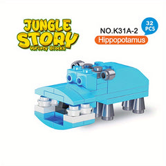 Jungle Adventure Twisted Egg Building Blocks - 6 Styles