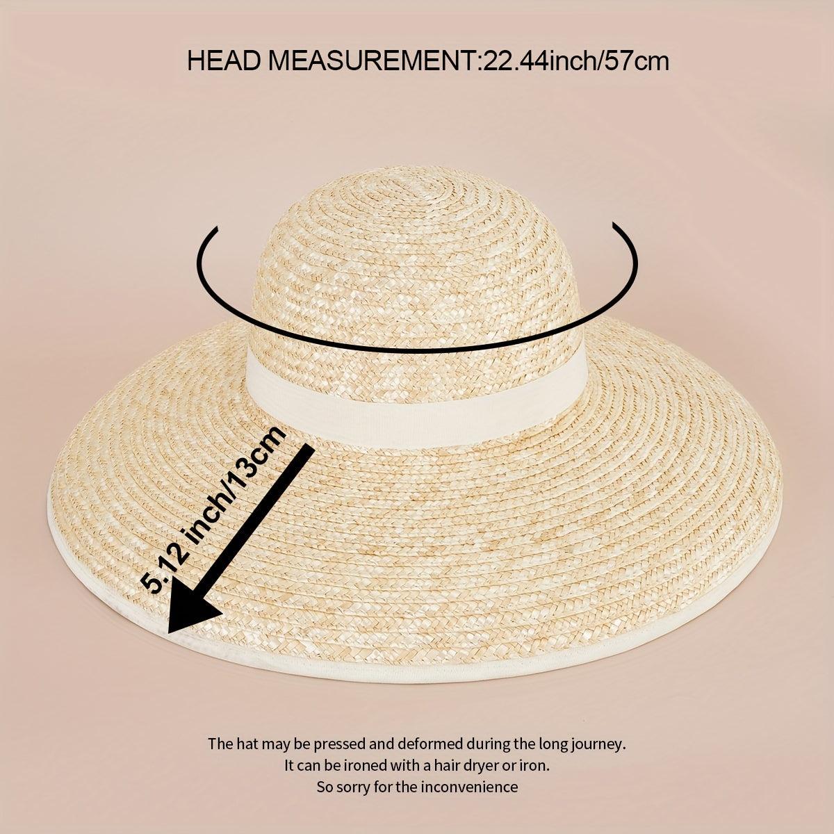 Big Brim Straw Hat Men Women Summer Beach French Sun Hat