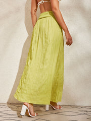 Ruched Skirts High Waist Floral Vacation Skirts
