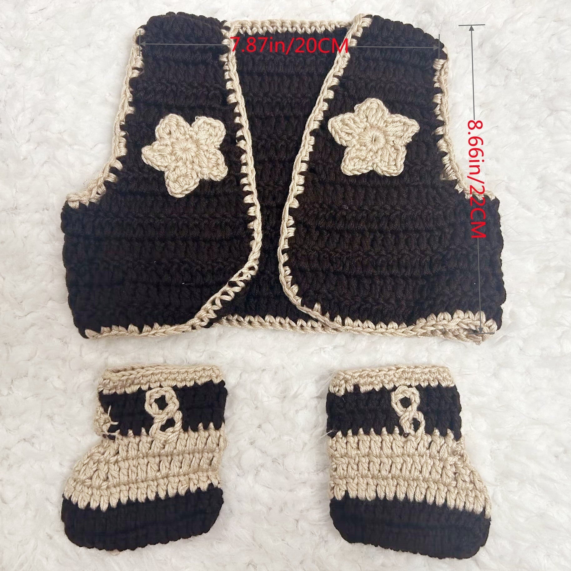 Newborn Cowboy Photo Prop Knitting Costume