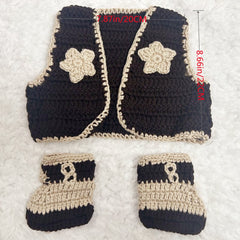 Newborn Cowboy Photo Prop Knitting Costume