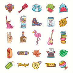 50pcs Water Bottles Laptop Skateboard Vinyl Stickers Waterproof