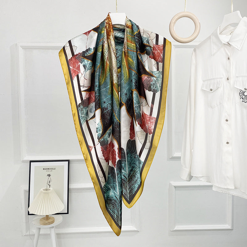 Ginkgo Leaf Square Scarf