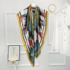 Ginkgo Leaf Square Scarf