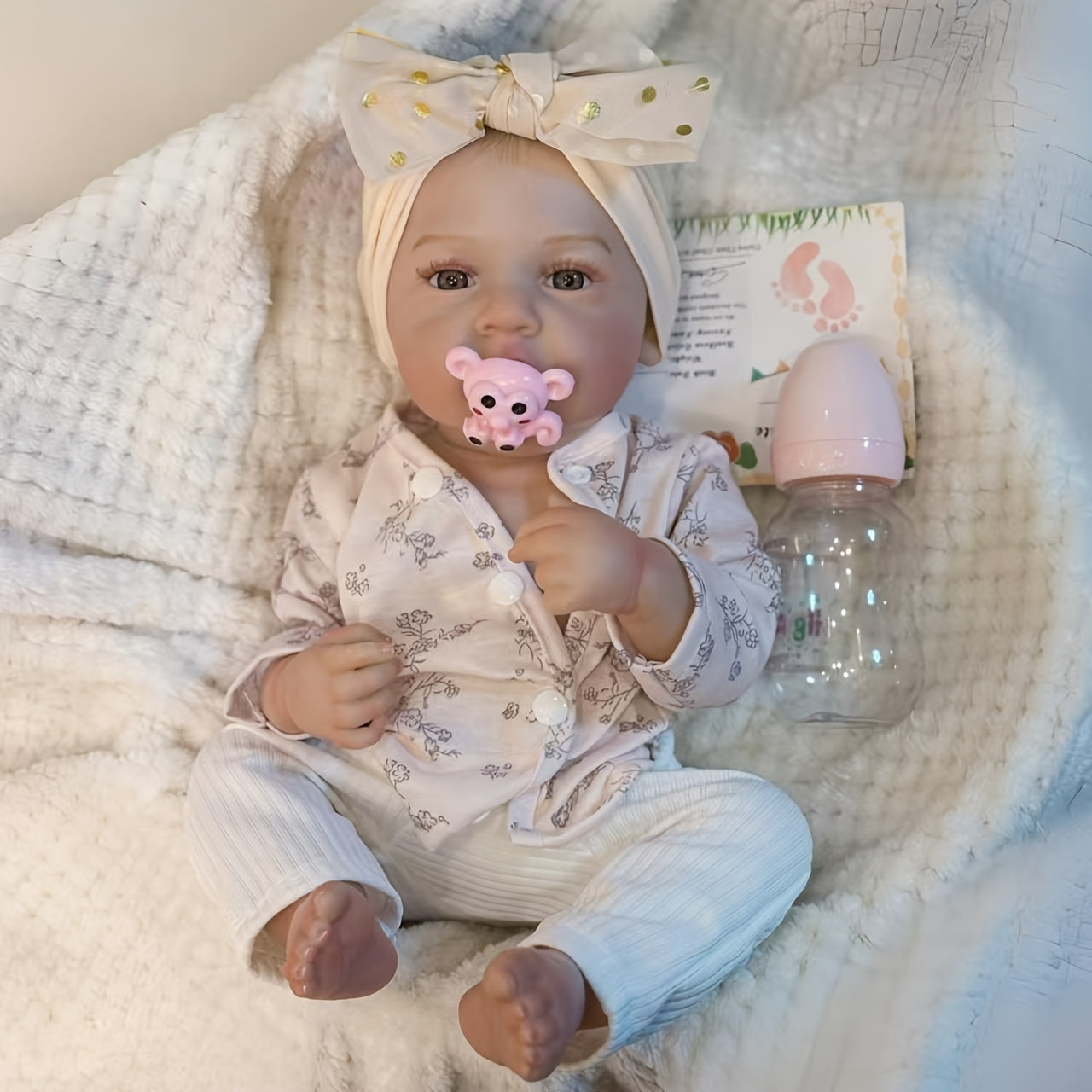 Realistic Full Body Vinyl Girl Doll with Painted Hair Eyes