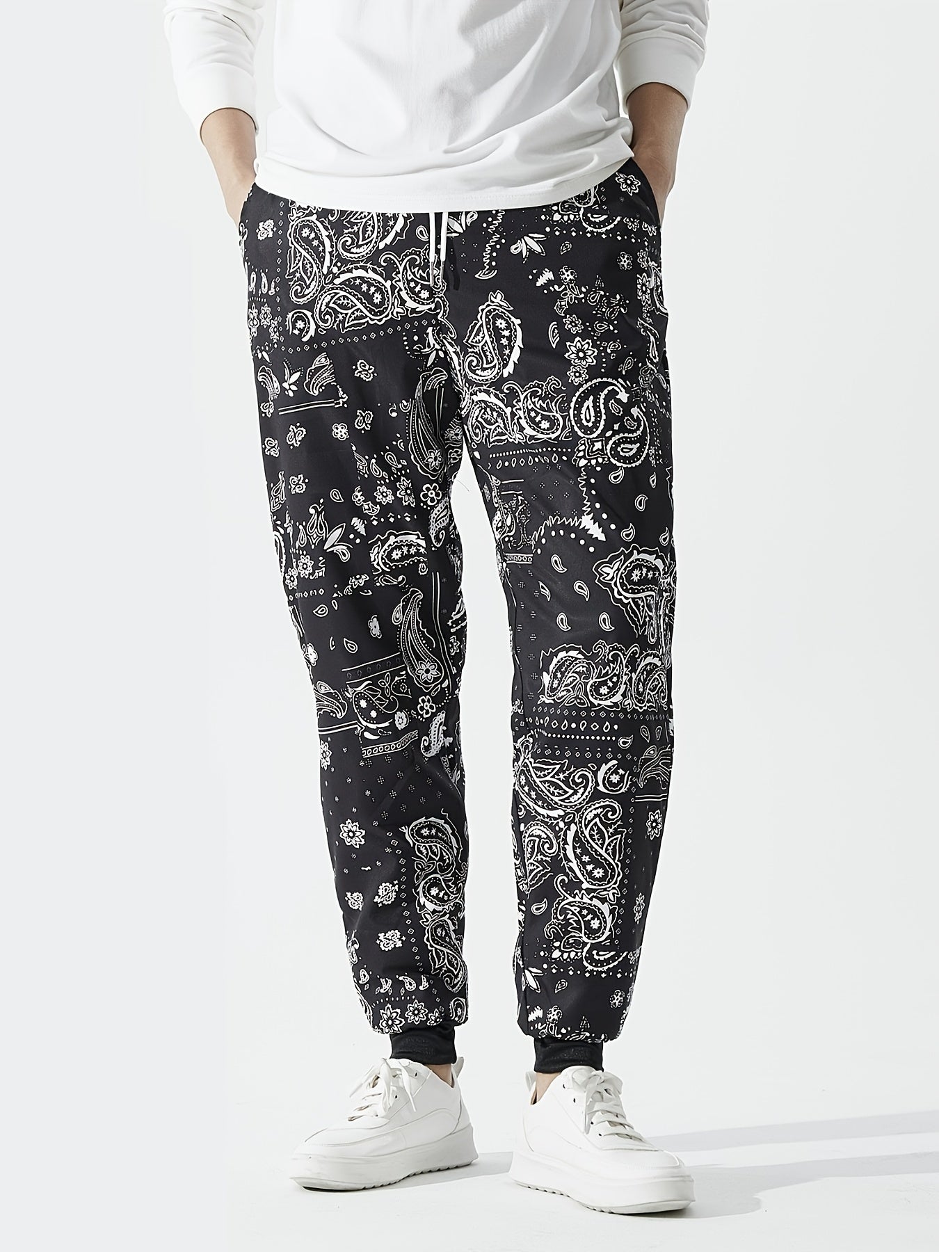 Men's Digital Print Pattern Thin Casual Sweatpants