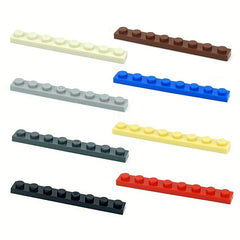 50pcs Thin Brick Building Blocks Compatible with 3460, Assorted Colors