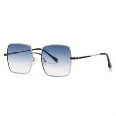 Men's Retro Square Frame Metal Sunglasses for Outdoor Activities