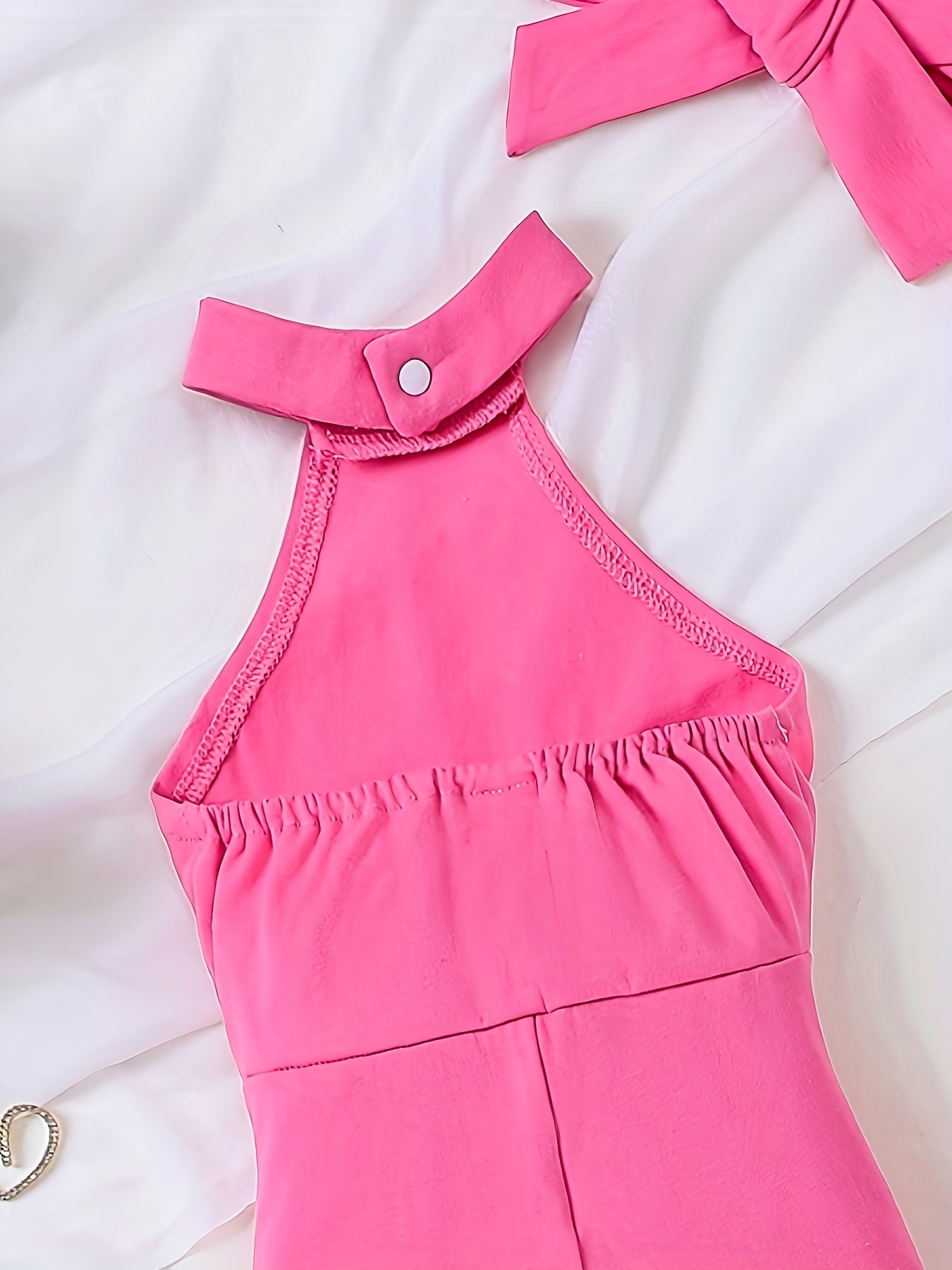 Toddler Baby Girls Stylish Halter Neck Wide Leg Jumpsuit