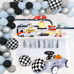94pcs Race Car Balloons Garland Kit Racing Cars Theme Party Supplies
