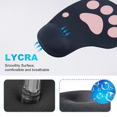 Cat Paw Mouse Pad with Gel Wrist Support