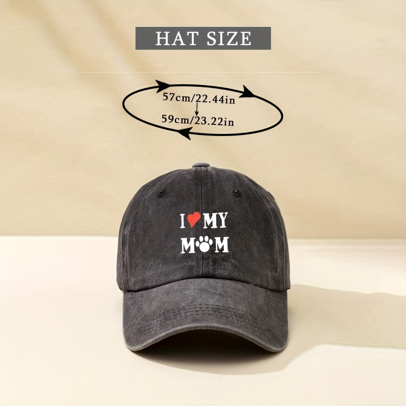Mom Washed Baseball Cap Outdoor Sunshade Peaked Cap