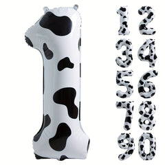 Cow Print Balloon Birthday Decoration Supplies Cowgirl Theme Number Balloon