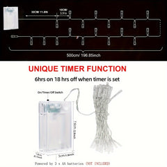 5M 50 LEDs Fairy Lights Operated String Lights With Timer