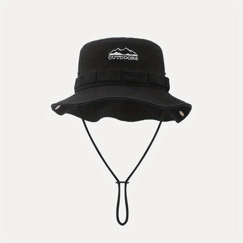 Foldable Bucket Sun Hat Embroidered Boonie Hat