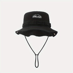 Foldable Bucket Sun Hat Embroidered Boonie Hat