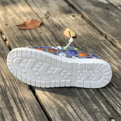 Women's Skate Shoes with Sports Patterns Flat Lace-up