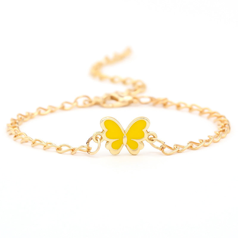 Butterfly Pendant Chain Bracelet Adjustable Minimalist Jewelry for Women