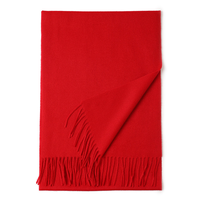Thick Wool Winter Scarf Shawl Solid Comfortable Neck Wrap Women