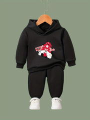 OERYUI 2pcs Santa Gnome Print Hoodies Pants Set For Girls Boys