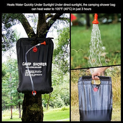 5 Gallon Solar Shower Bag - Heats Up To 45 C - Camping Hiking