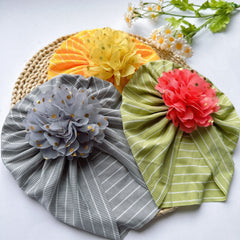 European American Soft Elastic Hat Baby Line Hot Flower Hat Girl Hat