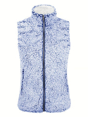 Double Sided Plush Vest Jacket Warm Winter Sleeveless Women's Clothing