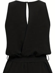 Guipure Lace Belted Romper Jumpsuit