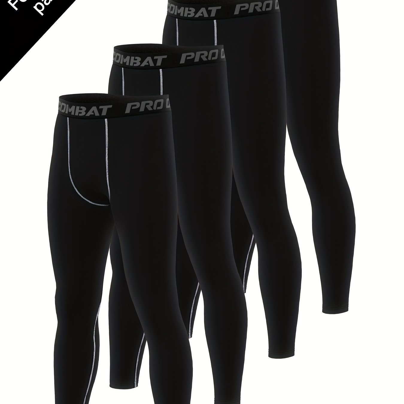 Men's 4pcs Leggings Active Sports Compression Pants