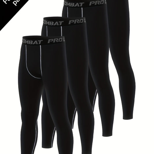 Men's 4pcs Leggings Active Sports Compression Pants