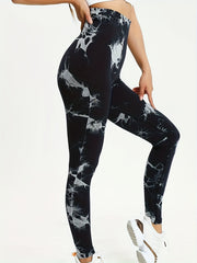 Tie Dye Slim Fit Butt Lifting Leggings High Waist Yoga Pants