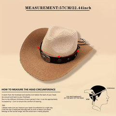Stripe Cowboy Hat Stylish Sunshade Hat For Men