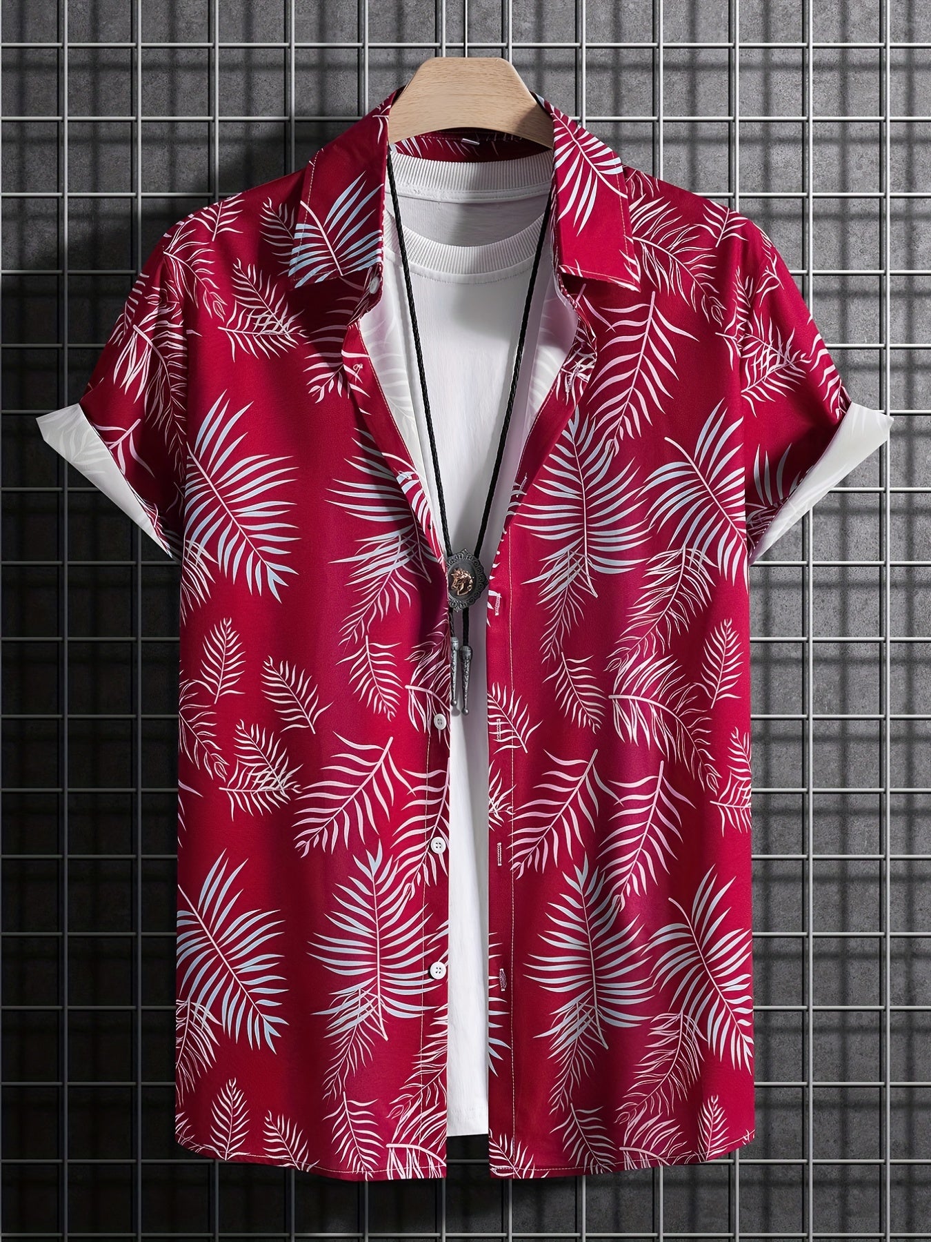 Tropical Leaf Hawaiian Shirt - Summer Vacation Resort