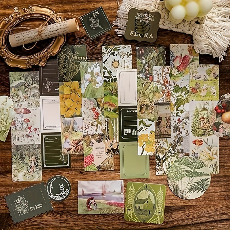 Scrapbooking Supplies Kit Retro Plant Fantasy Style DIY 15.24x10.16 cm