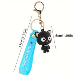 Cat Keychain Backpack Pendant Cute Cartoon Car Key Ornament