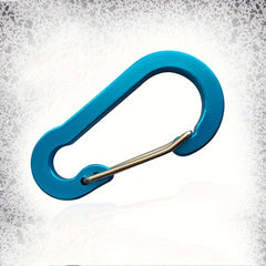 1pc Aluminum D Shape Climbing Snap Clip Lock Buckle Keychain Clips