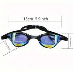 Waterproof Swimming Goggles Plating Silicone Swim Glasses