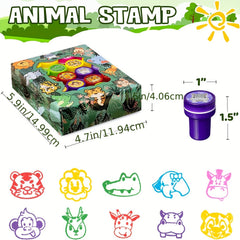 Jungle Adventure Wild Animal Stamps Birthday Party Favors