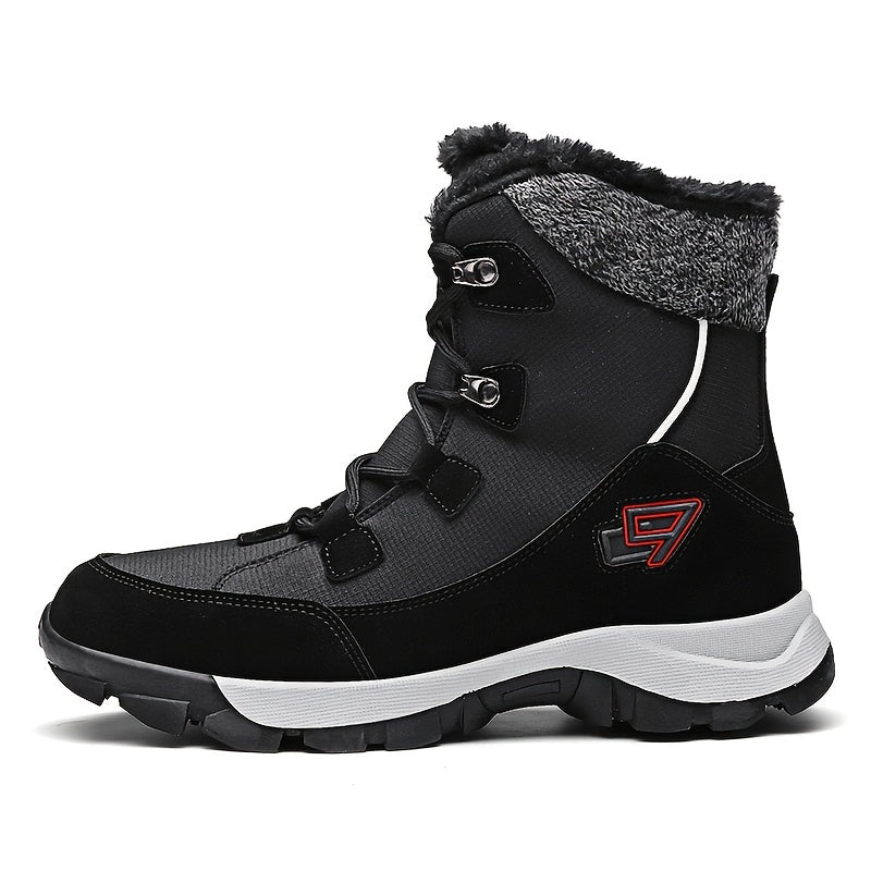 Women's Non slip Snow Boots Warm Lace Up Platform Winter High Tube Boots