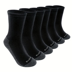 6 Pairs Men's Outdoor Sweat Absorbing Mid-calf Socks