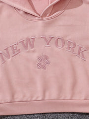 YORK Girl's 2pcs Hoodie & Sweatpants Set for Spring Fall