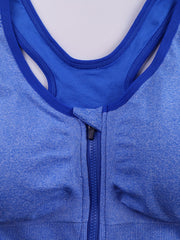 3 Pack Plus Size Front Zipper Padded Sports Bras Set