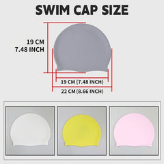 Kids Waterproof Silicone Swim Cap Non Slip Soft Comfortable Swimming