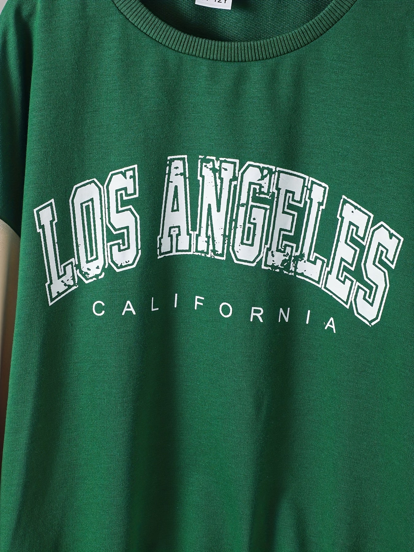 Vintage LA Letter Boys Sweatshirt Crew Neck Top