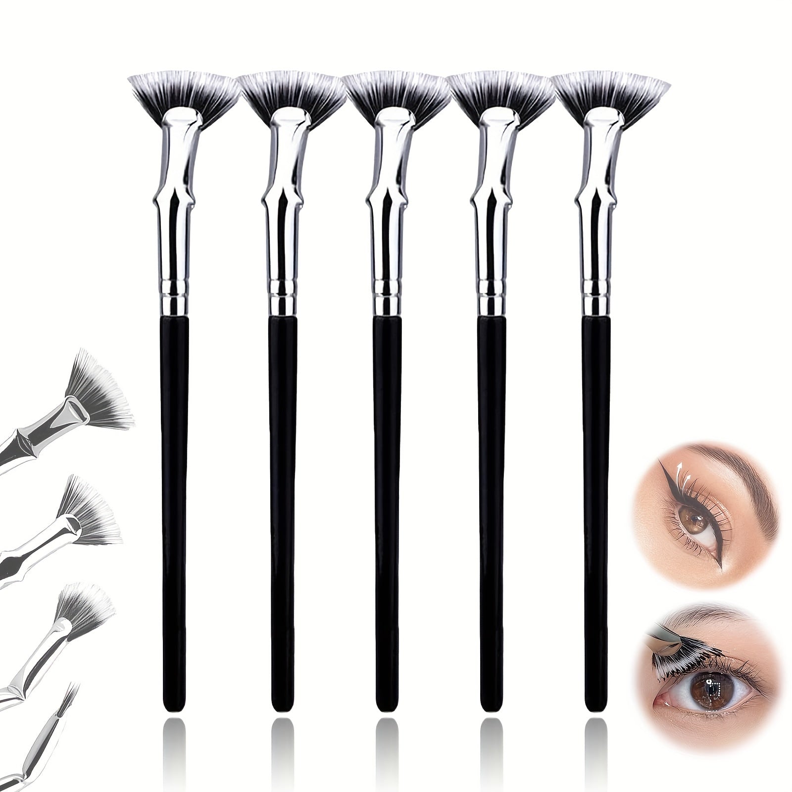 Fan Mascara Brushes Eyelash Eyebrow Makeup Tools