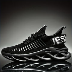 Men's Lace up Blade Sneakers Lightweight Breathable Running Shoes
