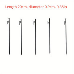 5pcs Lengthened & Thickened Steel Tent Nails for Camping, Beach, Ground