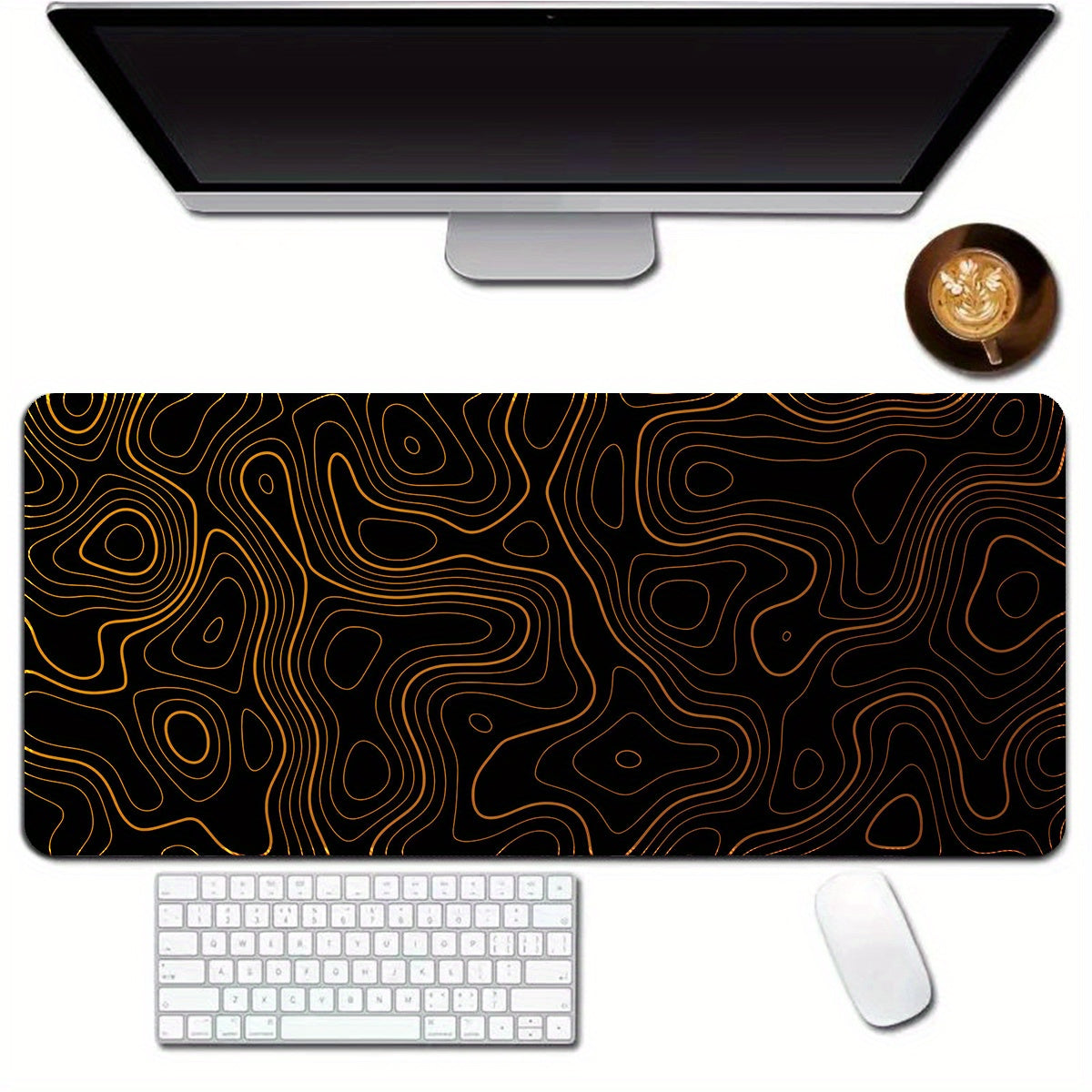 Large Mouse Pad With Stitched Edges 59x29x0.1 Extended Mousepad